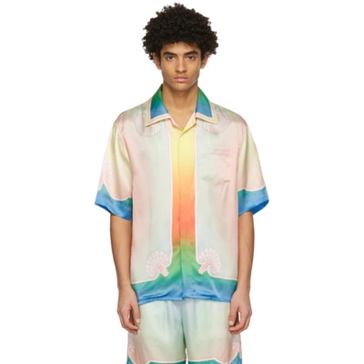 Casablanca Multicolor Silk Lucid Dreams Short Sleeve Shirt In Multicolour