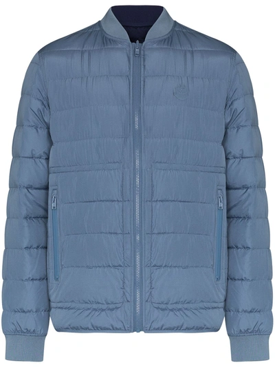 Kenzo Tiger Motif Reversible Padded Jacket In Blue