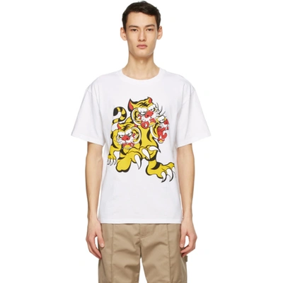 Kenzo White Kansai Yamamoto Edition Three Tigers T-shirt