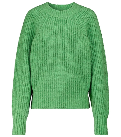 Isabel Marant Rosy Stretch-cotton Blend Sweater In Green