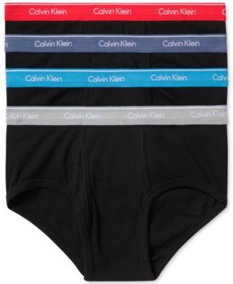 Calvin Klein Men's Classic Briefs 4-pack U4000 In Black W/ Red, Blue ...