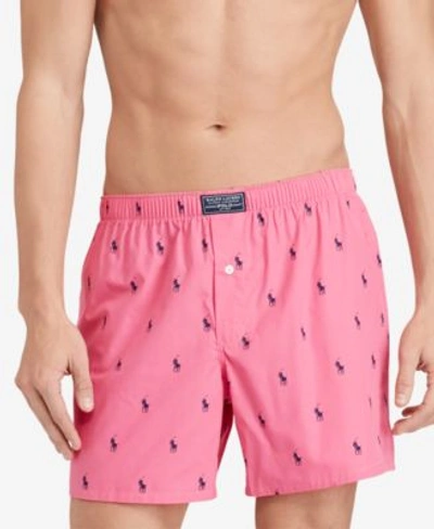Polo Ralph Lauren Men&#039;s Underwear, Allover Pony Woven Boxers In  Madison Pink | ModeSens