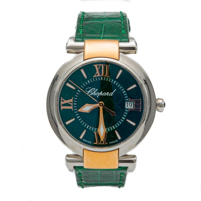 Pre-owned Chopard Imperiale Green Dial Steel & Rose Gold Women's Watch 36mm