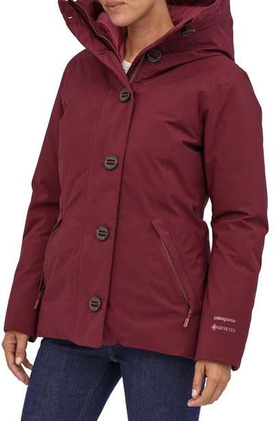 Patagonia Frozen Range Waterproof 700 Fill Power Down Jacket In Chicory Red