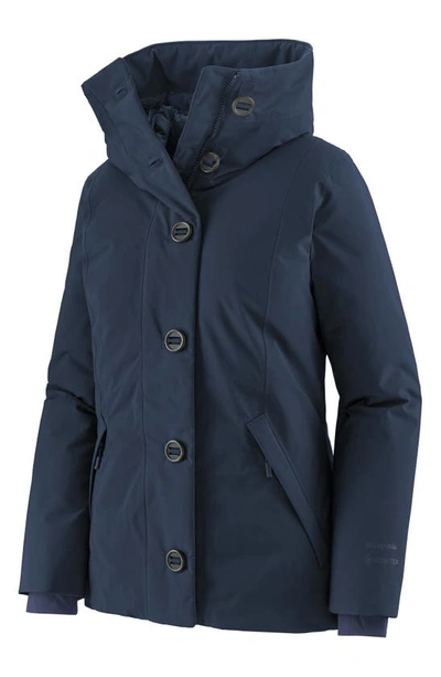 Patagonia Frozen Range Waterproof 700 Fill Power Down Jacket In New Navy