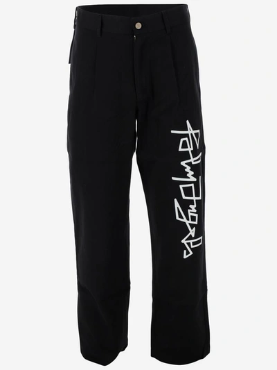 Palm Angels Trousers In Nero