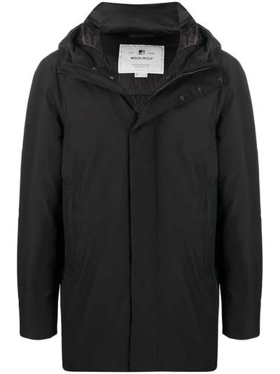 Woolrich Goretex Coat In Black
