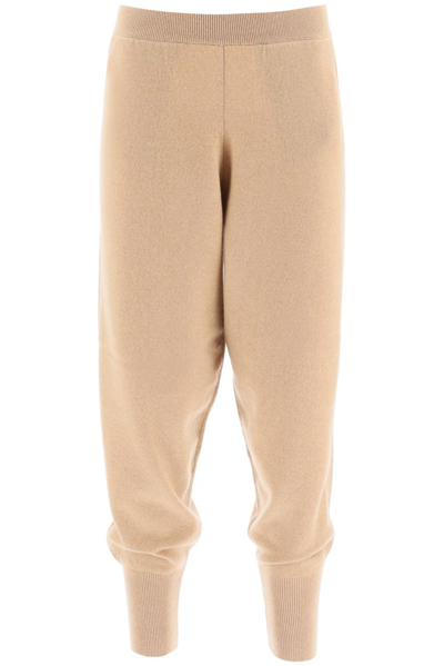 Stella Mccartney Womens Camel Compact Knit Tapered High-rise Knitted Trousers 12 In Neutral