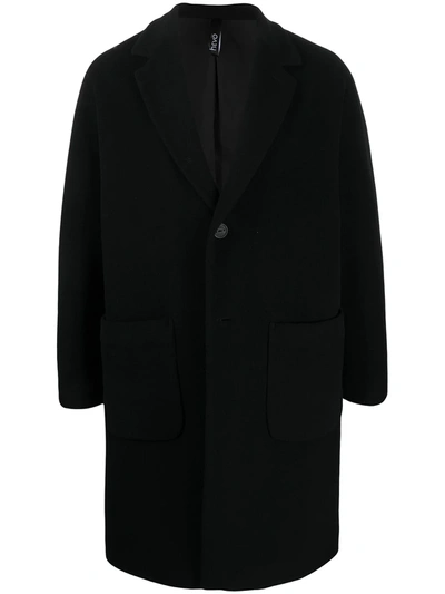 Hevo Single Breasted Wool-mix Coat In Black