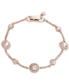 Givenchy Faceted Stone And Crystal Pave Link Bracelet In Silver