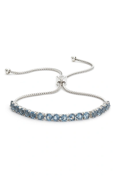 Givenchy Colored Stone Slider Bracelet In Denim/ Silver