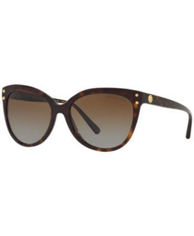 Michael Kors Mk2045 Jan Cat Eye-frame Sunglasses In Tortoise/brown Gradient Polar