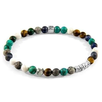 Anchor & Crew Multicoloured Multi-gem Atrato Silver & Stone Bracelet