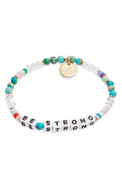 Little Words Project Be Strong Bracelet In Multi/ Gold