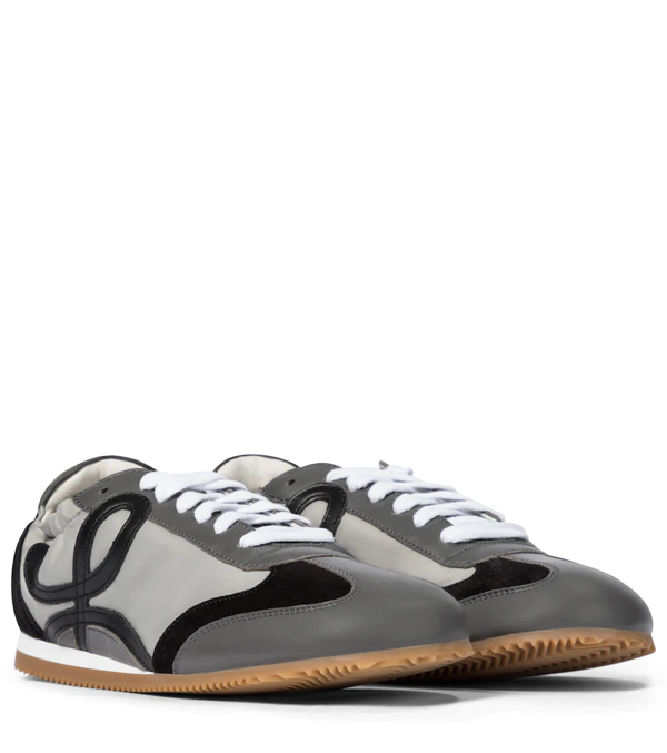 Loewe Ballet Runner Shell, Suede And Leather Sneakers In Gray | ModeSens