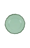 Moda Domus ; Set-of-four Hand-painted Ceramic Salad Plates In Green