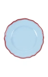 Moda Domus ; Set-of-four Hand-painted Ceramic Salad Plates In Red
