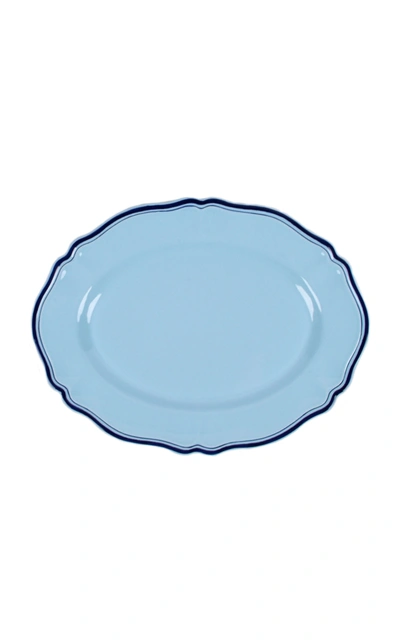Moda Domus ; Hand-painted Ceramic Serving Plate In Blue