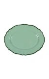 Moda Domus ; Hand-painted Ceramic Serving Plate In Green
