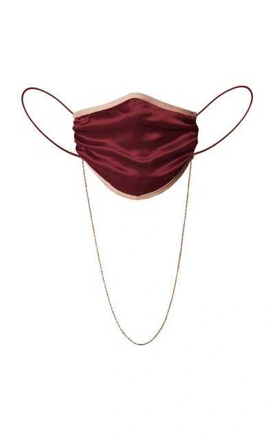 Johanna Ortiz Women's Exclusive Kate Is Wearing Satin-lined Silk Charmeuse Face Mask In Red