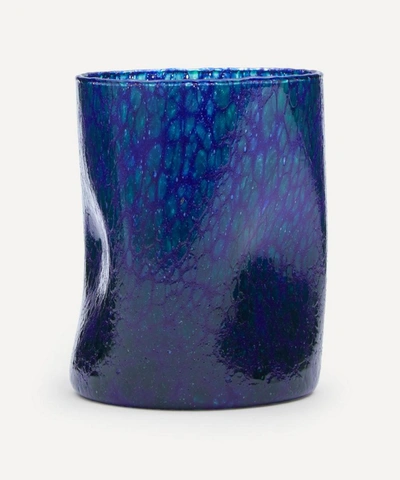 By Alice Blue Base Green Splatter Glass In Multicoloured