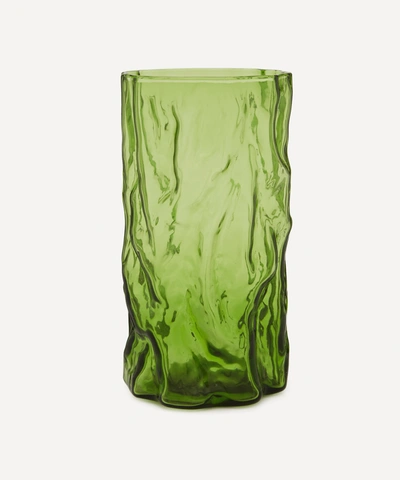 Klevering Glass Trunk Vase In Green