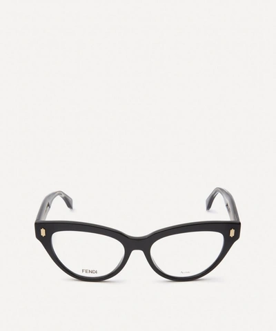 Fendi Cat Eye Acetate Optical Glasses In Black