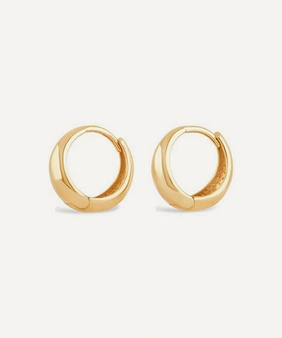 Dinny Hall 10ct Gold Mini Scoop Huggie Hoop Earrings