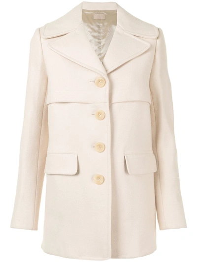 Pre-owned Alaïa  Single-breasted Coat In Neutrals