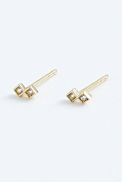 Stephanie Grace Jewellery Duo Studs In Gold