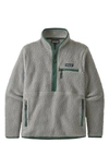 Patagonia Retro Marsupial High Pile Fleece Pullover In Salt Grey