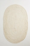 Anthropologie Handwoven Lorne Oval Rug By  In White Size 3 X 5