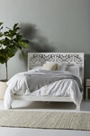 Anthropologie Handcarved Low Lombok Bed By  In White Size Q Top/bed