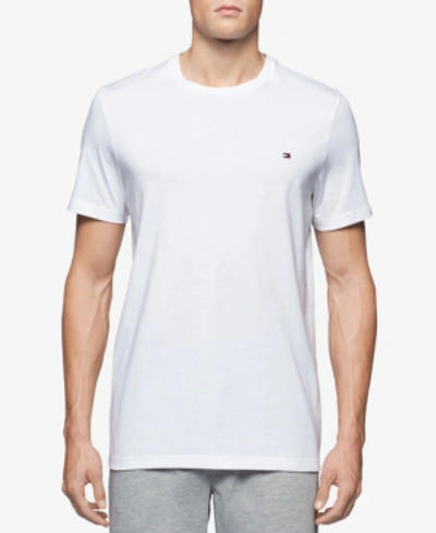 Tommy Hilfiger Men's Ribbed Crew Neck Cotton Undershirt In White