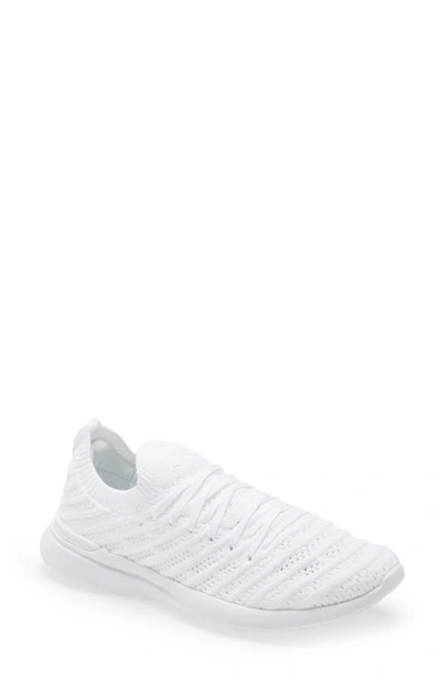 Apl Athletic Propulsion Labs Techloom Wave Hybrid Running Shoe In White & Black