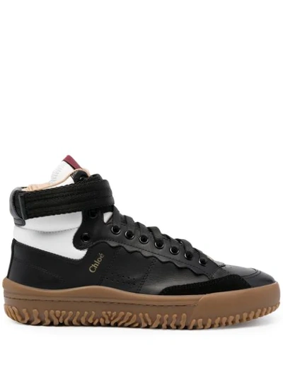 Chloé Frankie High-top Sneakers In Black