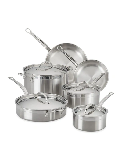 Hestan Probond Forged Stainless Steel 10-piece Cookware Set In Silver