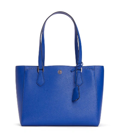Tory Burch Robinson Small Tote Bag In Nautical Blue