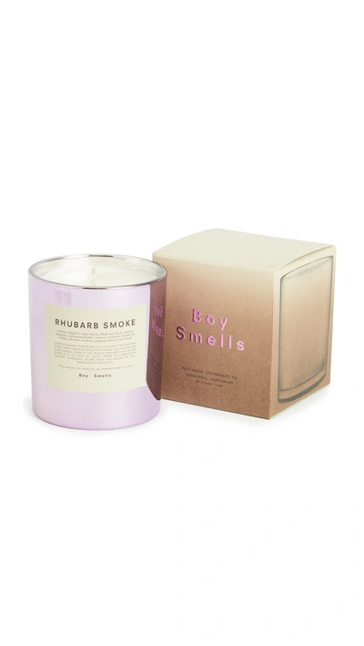 Boy Smells Rhubarb Smoke Candle In Ombre Beige