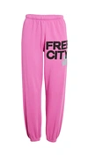 Freecity Large Sweatpants In Pink Lips