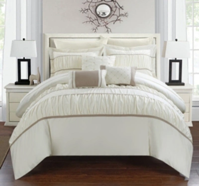 Chic Home Cheryl 10-pc King Comforter Set Bedding In Beige