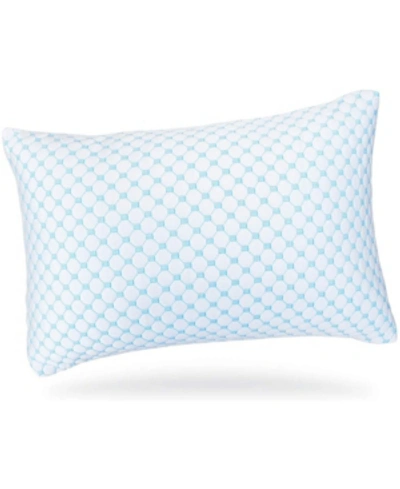Nestl Bedding Heat And Moisture Reducing Ice Silk And Gel Infused Memory Foam Pillow, Standard/queen In White
