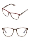 Quay Hardwire 54mm Polarized Sunglasses In Milky Tort Red / Clear Blue