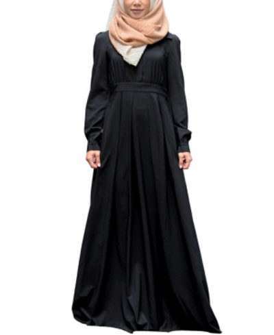Urban Modesty Women's Lattice Maxi Dress In Black