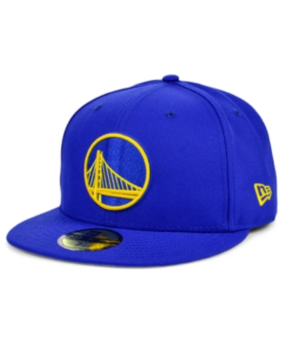 New Era Golden State Warriors Basic 59fifty Cap In Royalblue