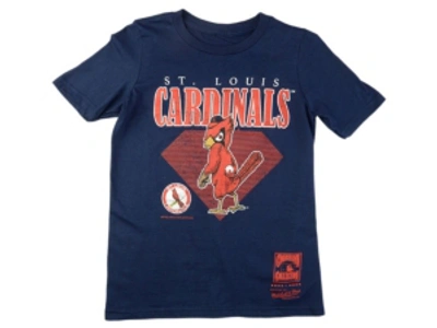 Mitchell & Ness Kids' St. Louis Cardinals Youth Mascot Vintage T-shirt In Navy