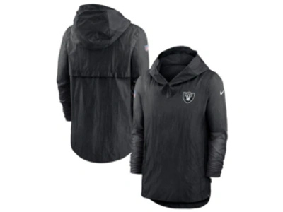 Nike Las Vegas Raiders Men's Pregame Lightweight Player Jacket In Black/anthracite