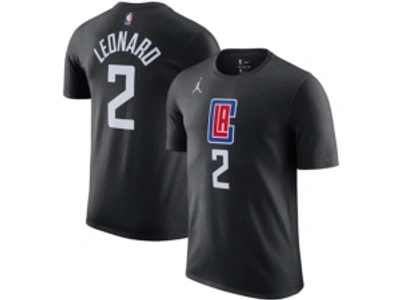 Jordan Kids' Youth Los Angeles Clippers Statement Name And Number T-shirt - Kawhi Leonard In Black