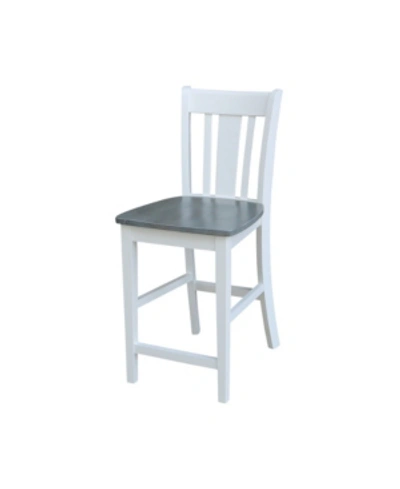 International Concepts San Remo Counterheight Stool In Heather Gray