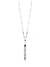 Adriana Orsini Women's Azlyn Rhodium-plated Sterling Silver & Cubic Zirconia Y-necklace In Azlyn Green